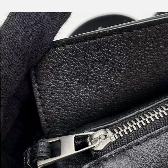 LOEWE Puzzle Bumbag Mini Size Mini Leather Black B510U89X02 - Picture 4 of 8